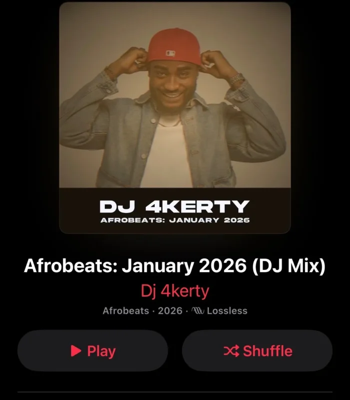 Cover of mixtape 'Afrobeats January 2026 Mix' by DJ 4kerty
